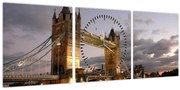 Tablou - Tower Bridge la noapte (cu ceas) (90x30 cm)