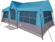 vidaXL Cort de Familie cu acoperiș Albastru și Gri 622 x 295 x 238 cm