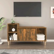 vidaXL Comodă TV, stejar fumuriu, 100x35x55 cm, lemn prelucrat