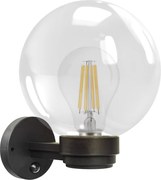 Brilagi HARBOR - Aplică de exterior cu senzor, 1xE27/40W/230V, IP33, antracit/sticlă clară