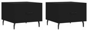 vidaXL Măsuțe de cafea, 2 buc., negru, 50x50x40 cm, lemn compozit