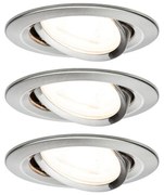 SET 3x corp de iluminat încastrat pentru baie Paulmann 93652 LED GU10/6,1W IP23 230V