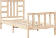 vidaXL Cadru pat fără saltea, 90x190 cm, lemn masiv de pin