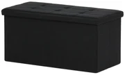 Taburet cu spațiu de depozitare, negru, 76 x 37 x37 c m