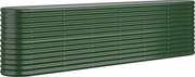 vidaXL Strat înălțat grădină 260x40x68 cm oțel galvanizat