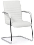 Scaun de așteptare modern alb OFF 835 din piele ecologică