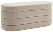 Bancheta cu spatiu de depozitare, Tesatura Boucle Taupe, VOQUE 115cm A-46684 VC