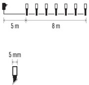 Ghirlandă LED pentru exterior 80xLED/13m IP44 alb rece