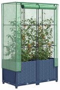 vidaXL Strat înălțat cu husă de seră, aspect ratan, 80x40x138 cm