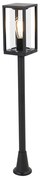 Lampă de exterior cu picior neagră 100 cm cu țăruș de pământ și glandă pentru cablu - Charlois