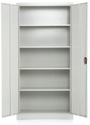 Dulap metalic universal, 90 x 40 x 185 cm, încuietoare cu cilindru, gri deschis - ral 7035