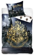 Cearșafuri din bumbac Harry Potter Hogwarts , 140x 200 cm, 70 x 90 cm