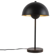 Lampă de masă retro neagră cu auriu - Magnax