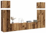 vidaXL Set dulap TV 8 piese montat pe perete lemn vechi lemn prelucrat