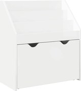 vidaXL Raft pentru copii Alb lucios 60 x 29,5 x 69 cm Lemn compozit