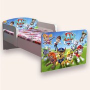 Pat copii Paw Patrol (Patrula catelusilor) varianta 2 Mic 2-8 ani Cu manere Cu   saltea