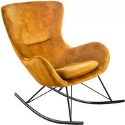 Scaun balansoar design nordic Scandinavia Swing, galben mustar