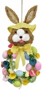 Coroană de Paște cu iepuraș agățat , 22 x 57 x 10cm