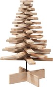 vidaXL Brad de Crăciun din lemn decorativ, 80 cm, lemn de pin masiv