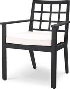 Scaun de interior/ exterior elegant design LUX Cap-Ferrat, negru 115024 HZ