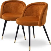Set de 2 scaune design LUX Chloe, portocaliu 115964 HZ