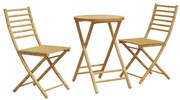 vidaXL Set mobilier bistro, 3 piese, bambus