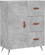 vidaXL Servantă, gri beton, 69,5x34x90 cm, lemn compozit
