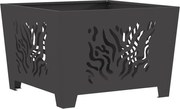 vidaXL Cuptor de foc Negru 60 x 60 x 40 cm Oțel