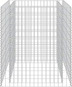 vidaXL Strat înălțat gabion, 90 x 90 x 100 cm, oțel galvanizat