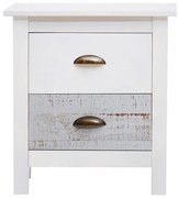 Noptieră Marckeric Romantica, 46 x 50 cm, alb - gri