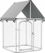 vidaXL Padoc pentru câini de exterior, cu acoperiș, 100x100x150 cm