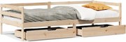 vidaXL Pat de zi cu sertare, 80x200 cm, lemn masiv pin