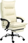 Vinsetto Fotoliu Birou Negru – Rabatabil, Suport Picioare &amp; Ergonomic | Aosom Romania