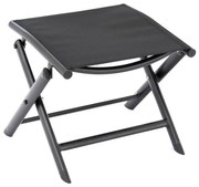 Scaun pliabil din aluminiu, negru