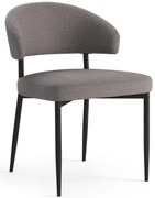 MAZZONI EXPORT IRIS Gri deschis Taupe (material Basel 34) - SCAUN MODERN TAPIȚAT PENTRU SALON/SUFRAGERIE LOFT