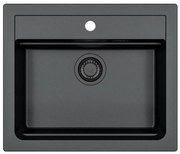 Chiuvetă de bucătărie ALVEUS 1148162 ATROX 59x50 cm negru