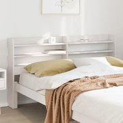 vidaXL Tăblie de pat cu rafturi, 120 cm, lemn masiv de pin