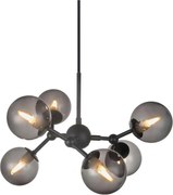 Halo Design 736553 - Lustră suspendată pe cablu ATOM, 6xG9/28W/230V, Ø 45 cm, negru/k. negru