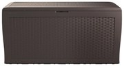 Cutie de depozitare Keter Garden Samoa Rattan maro270 l, 117 x 57 x 45 cm