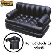 Canapea gonflabila Bestway, 2 locuri, cu pompa inclusa 186 x 145 x 64 cm