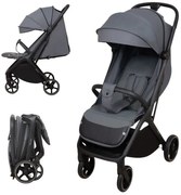 Carucior sport compact cu pliere automata recomandat de la nastere pana la 22 kg Kidizi Nairo Grey, 7,9 kg