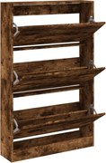 vidaXL Pantofar, stejar fumuriu, 80x21x125,5 cm, lemn compozit