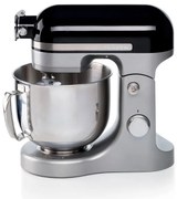 Mixer planetar Ariete MODERNA 1589/02, 3200W, 5.5 L, 11 viteze, Carcasa aluminiu, Accesorii, Negru/Inox