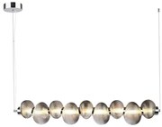 Lustră LED suspendată pe cablu BOLLA LED/32W/230V, crom lucios/gri fumuriu