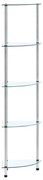 vidaXL Raft cu 5 niveluri transparent, 30x30x130 cm, sticlă securizată