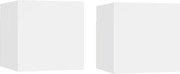 vidaXL Noptiere, 2 buc., alb, 30,5x30x30 cm, lemn prelucrat