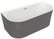 Cada de baie freestanding Spatio Solis, acril, antracit, 160x75 cm