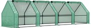 Outsunny Mini Seră Portable Tunel pentru Creșterea Plantelor și Florilor cu Uși Rulabile cu Fermoar, Verde | Aosom Romania