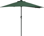 vidaXL Parasol de Grădină Verde 294 x 150 x 223 cm Poliester și oțel