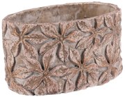 Mască de ghiveci din beton Flower, ovală, 13 x21 x 12 cm, 21 cm